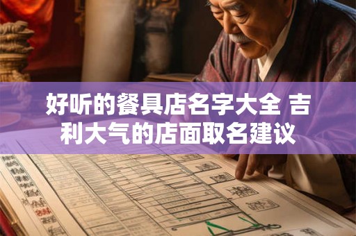 好听的餐具店名字大全 吉利大气的店面取名建议