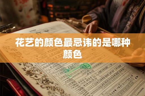 花艺的颜色最忌讳的是哪种颜色