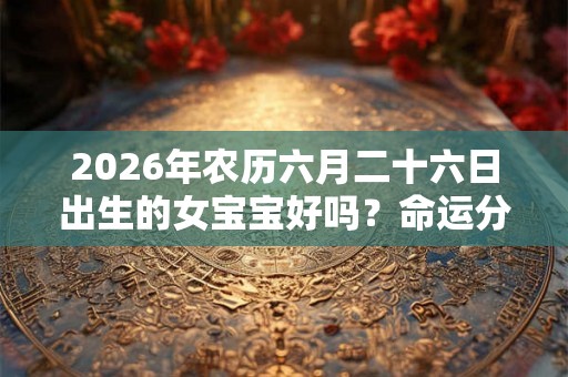2026年农历六月二十六日出生的女宝宝好吗？命运分析大全