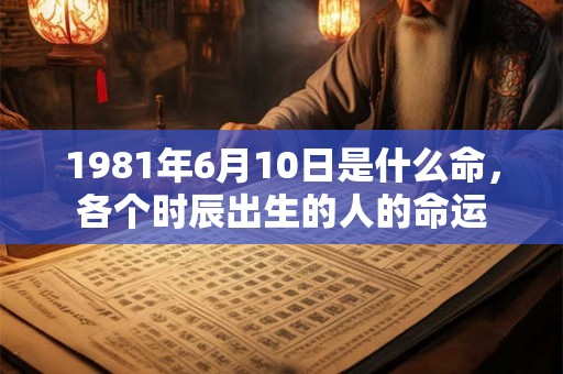 1981年6月10日是什么命，各个时辰出生的人的命运