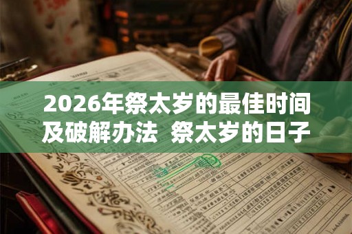 2026年祭太岁的最佳时间及破解办法  祭太岁的日子