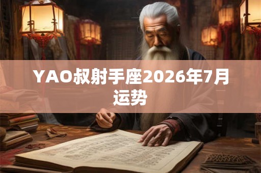 YAO叔射手座2026年7月运势 YAO叔射手座2026年7月运势