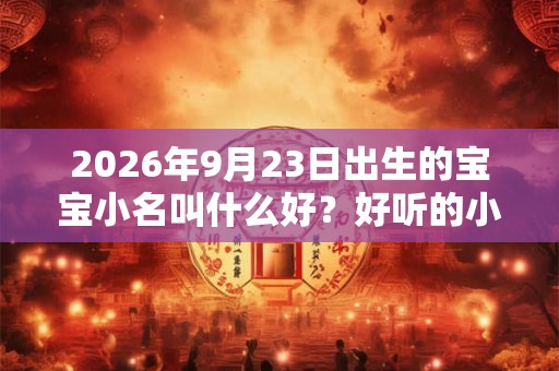 2026年9月23日出生的宝宝小名叫什么好？好听的小名怎么取？