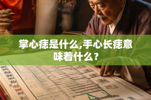 掌心痣是什么,手心长痣意味着什么？