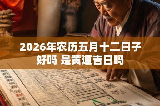 2026年农历五月十二日子好吗 是黄道吉日吗