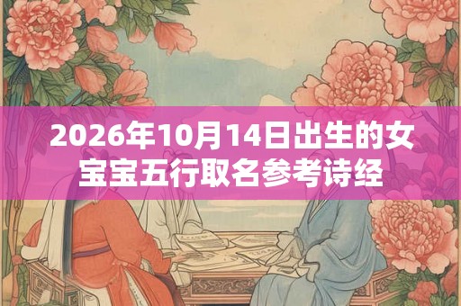 2026年10月14日出生的女宝宝五行取名参考诗经