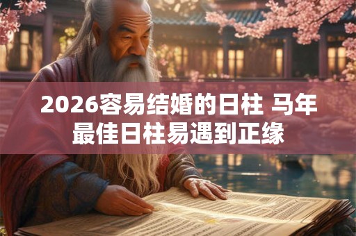 2026容易结婚的日柱 马年最佳日柱易遇到正缘