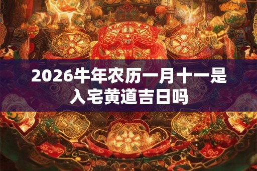 2026牛年农历一月十一是入宅黄道吉日吗
