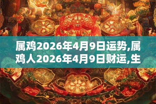 属鸡2026年4月9日运势,属鸡人2026年4月9日财运,生肖鸡2026年4月9日运势
