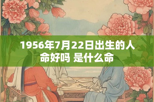 1956年7月22日出生的人命好吗 是什么命