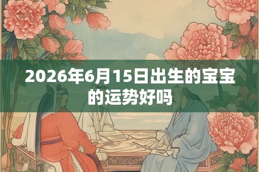 2026年6月15日出生的宝宝的运势好吗