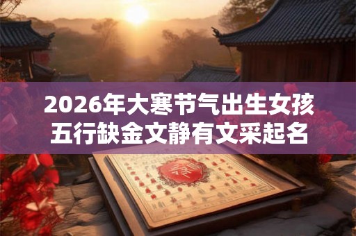2026年大寒节气出生女孩五行缺金文静有文采起名