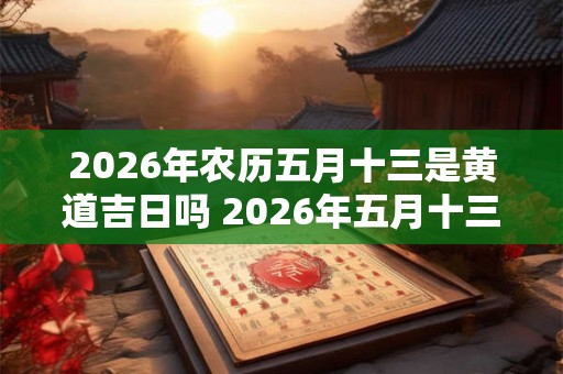 2026年农历五月十三是黄道吉日吗 2026年五月十三是黄道吉日吗 2026年农历五月十三是黄道吉日吗 2026年五月十三是黄道吉日吗