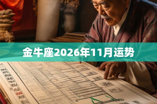 金牛座2026年11月运势