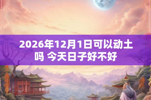 2026年12月1日可以动土吗 今天日子好不好