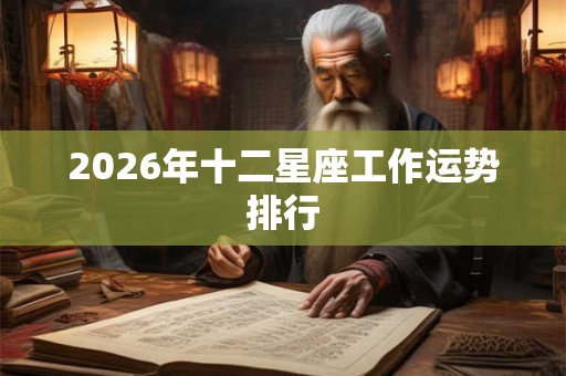 2026年十二星座工作运势排行