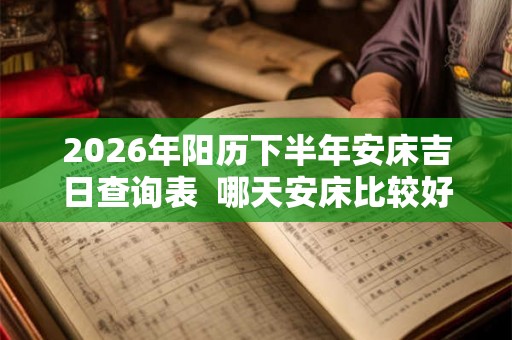 2026年阳历下半年安床吉日查询表  哪天安床比较好
