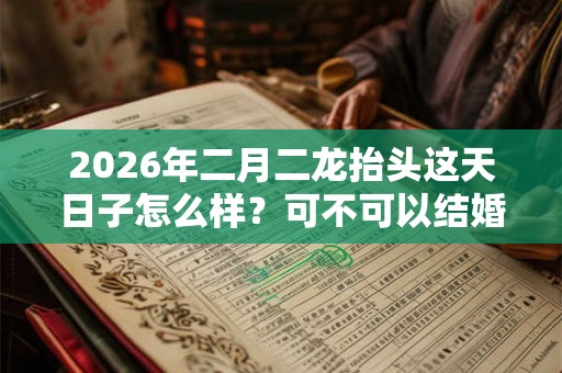 2026年二月二龙抬头这天日子怎么样？可不可以结婚？