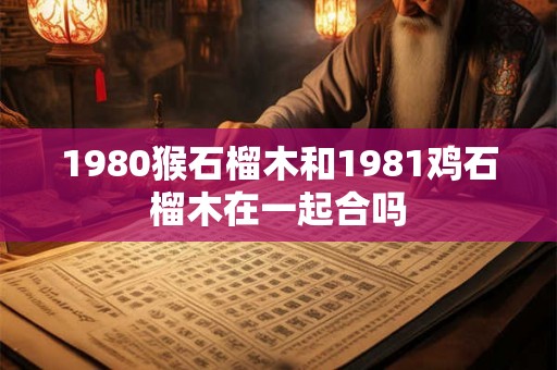 1980猴石榴木和1981鸡石榴木在一起合吗