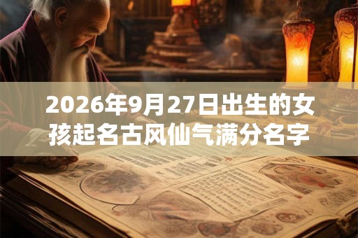 2026年9月27日出生的女孩起名古风仙气满分名字