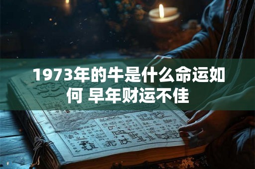 1973年的牛是什么命运如何 早年财运不佳