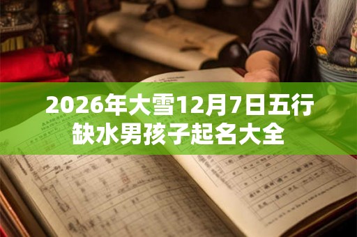 2026年大雪12月7日五行缺水男孩子起名大全