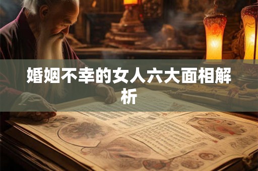 婚姻不幸的女人六大面相解析