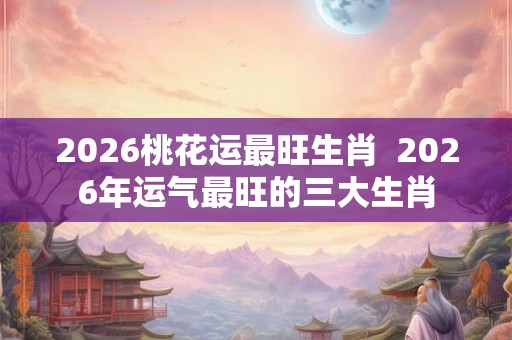 2026桃花运最旺生肖  2026年运气最旺的三大生肖