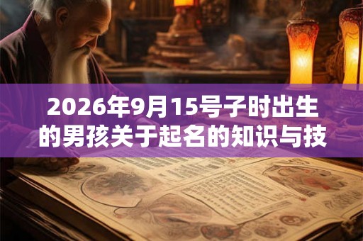 2026年9月15号子时出生的男孩关于起名的知识与技巧