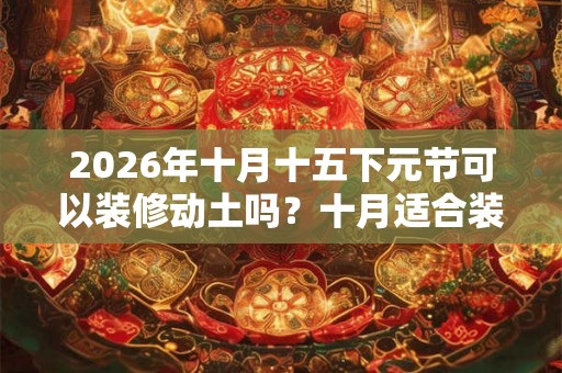 2026年十月十五下元节可以装修动土吗？十月适合装修的日子有哪天？