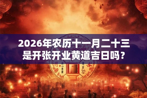2026年农历十一月二十三是开张开业黄道吉日吗？