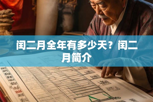闰二月全年有多少天?闰二月简介 闰二月全年有多少天?闰二月简介