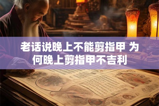 老话说晚上不能剪指甲 为何晚上剪指甲不吉利