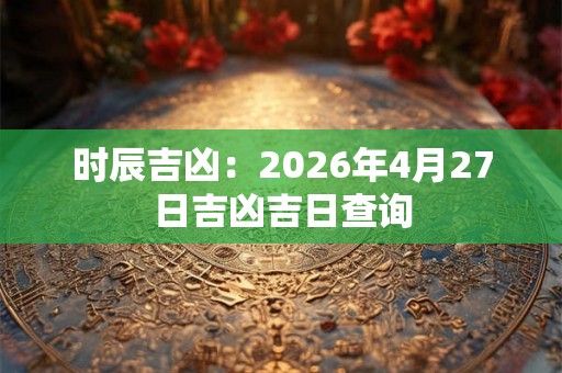 时辰吉凶：2026年4月27日吉凶吉日查询