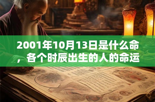 2001年10月13日是什么命，各个时辰出生的人的命运