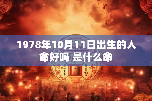 1978年10月11日出生的人命好吗 是什么命