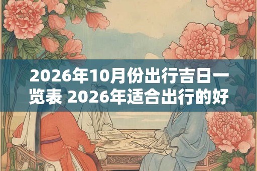 2026年10月份出行吉日一览表 2026年适合出行的好日子 2026年10月份出行吉日一览表 2026年适合出行的好日子