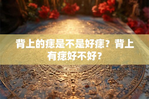 背上的痣是不是好痣？背上有痣好不好？