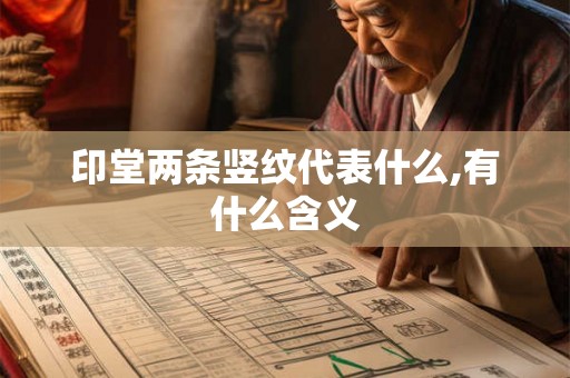 印堂两条竖纹代表什么,有什么含义