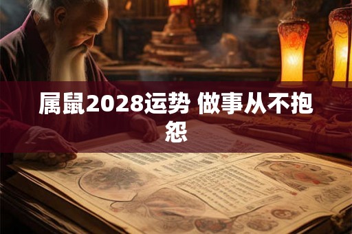 属鼠2028运势 做事从不抱怨 属鼠2028运势 做事从不抱怨