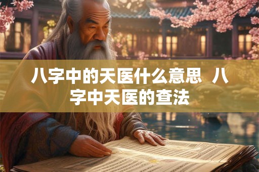 八字中的天医什么意思  八字中天医的查法