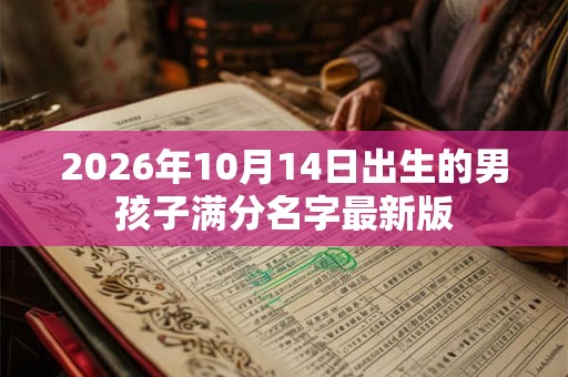 2026年10月14日出生的男孩子满分名字最新版