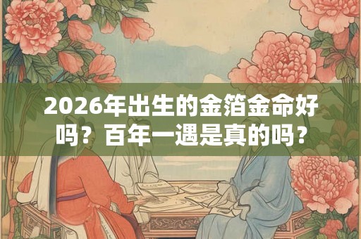 2026年出生的金箔金命好吗？百年一遇是真的吗？