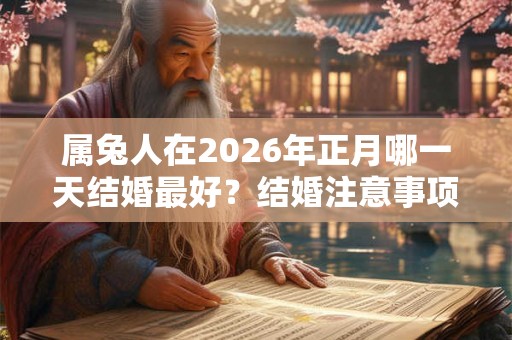 属兔人在2026年正月哪一天结婚最好？结婚注意事项