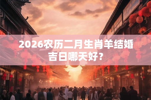 2026农历二月生肖羊结婚吉日哪天好？