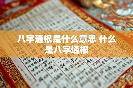 八字通根是什么意思 什么是八字通根