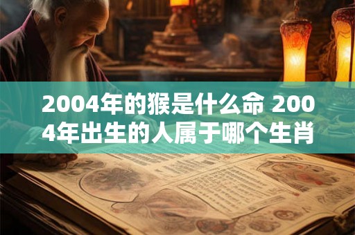2004年的猴是什么命 2004年出生的人属于哪个生肖