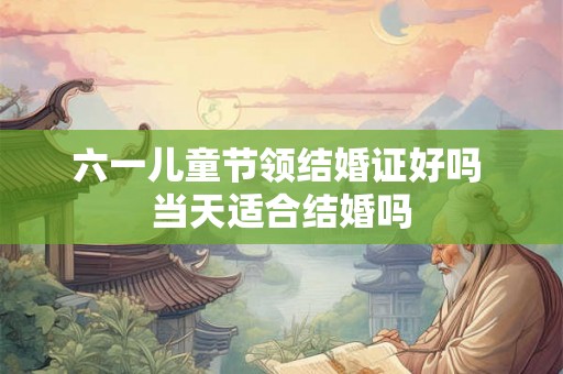 六一儿童节领结婚证好吗 当天适合结婚吗