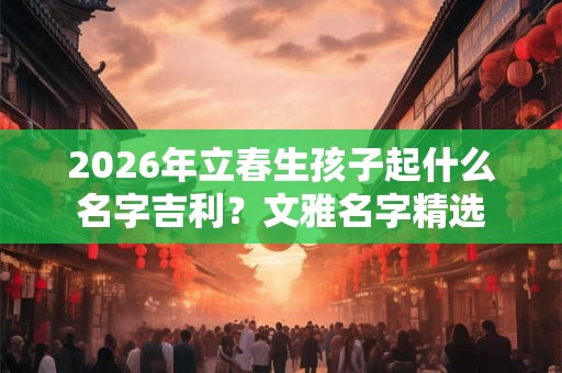 2026年立春生孩子起什么名字吉利？文雅名字精选
