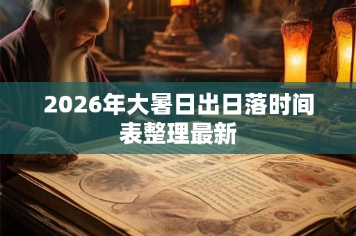 2026年大暑日出日落时间表整理最新